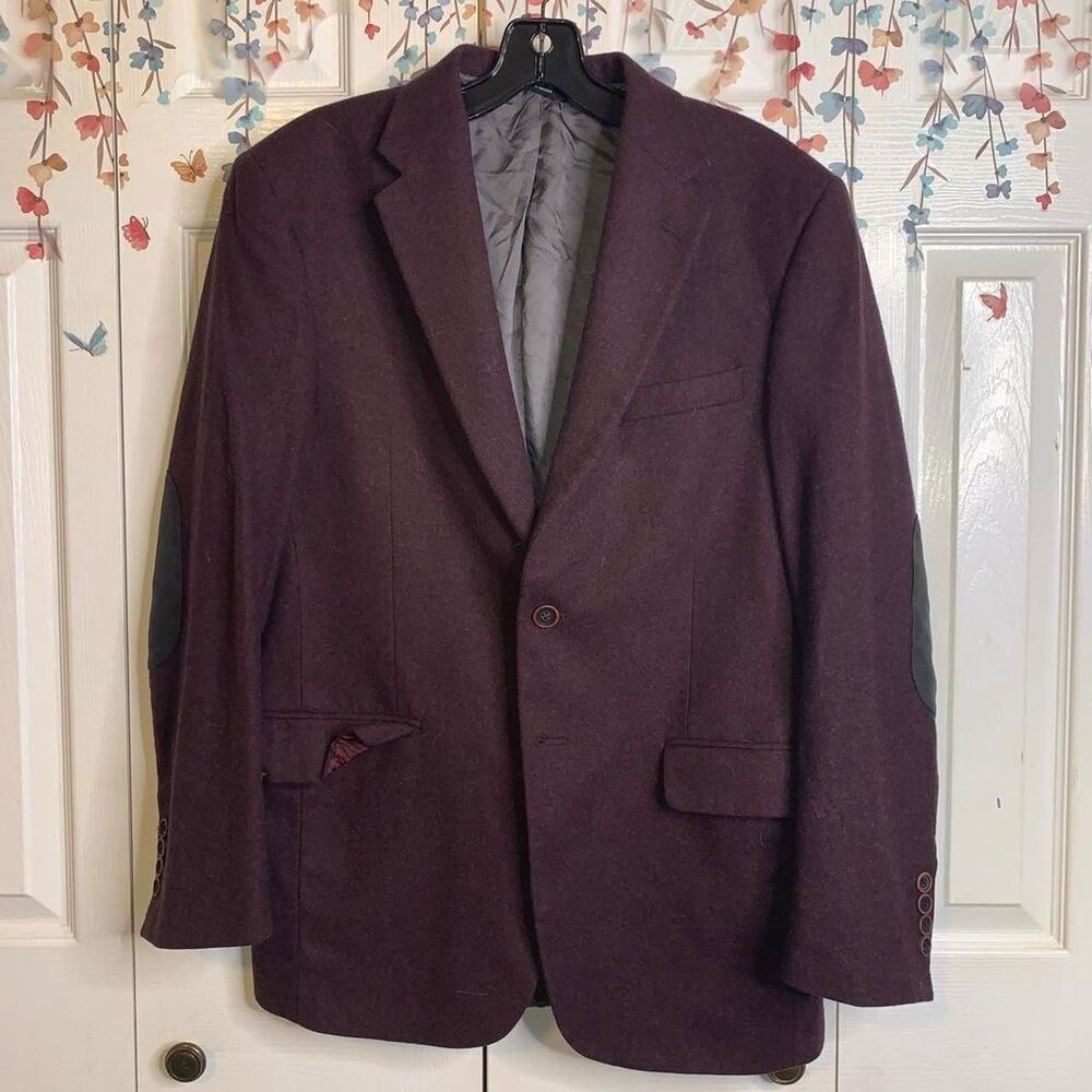Men's Burgundy and Purple Jacket